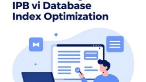Концептуальная иллюстрация процесса ускорения базы данных IPB через оптимизацию индексов от Ниартч Технолоджи